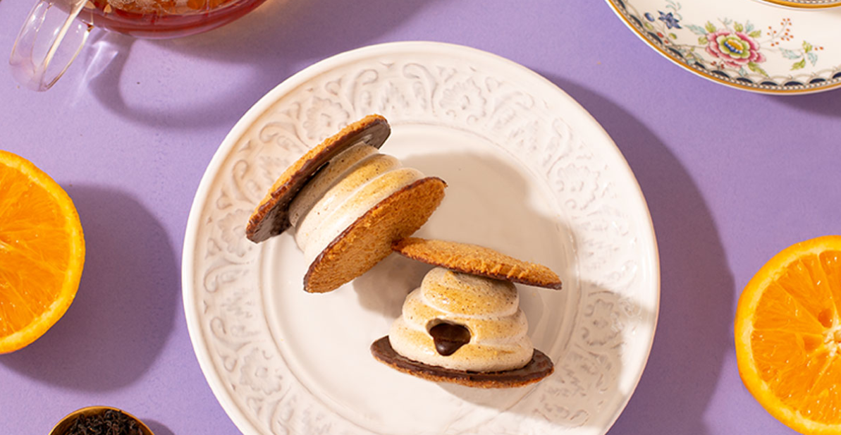 Baked Marshmallow Sandwich: Earl Grey & Orange (Box of 6)【Baked Mallow】