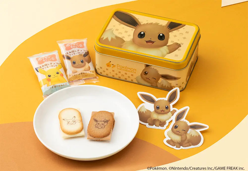 Special Tin (Eevee): Cookie Sandwiches with Overflowing Chocolate【TOKYO BANANA】