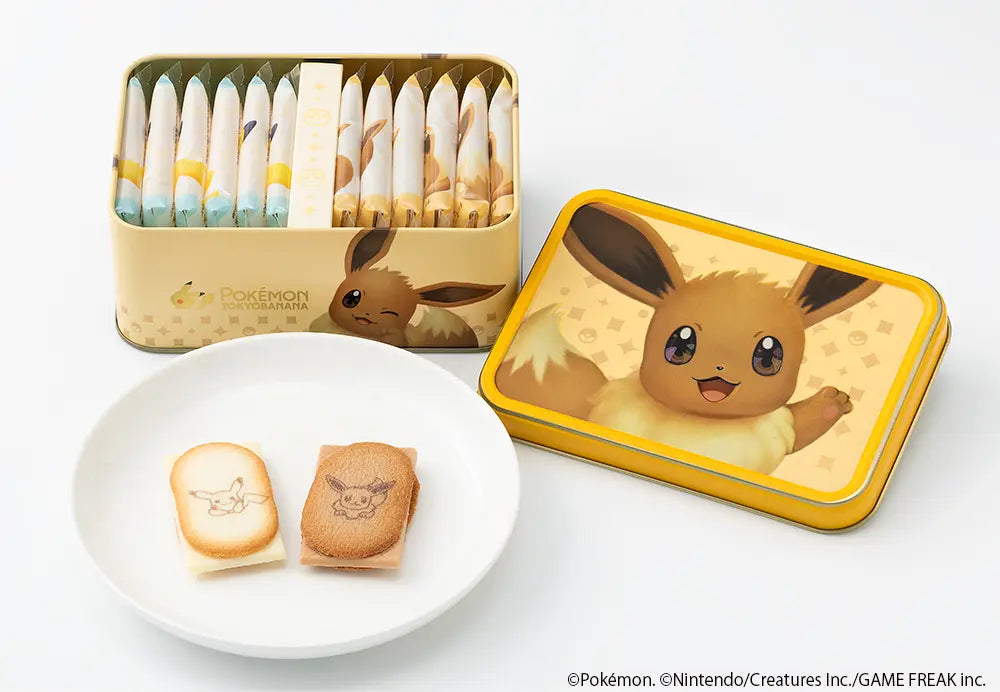 Special Tin (Eevee): Cookie Sandwiches with Overflowing Chocolate【TOKYO BANANA】
