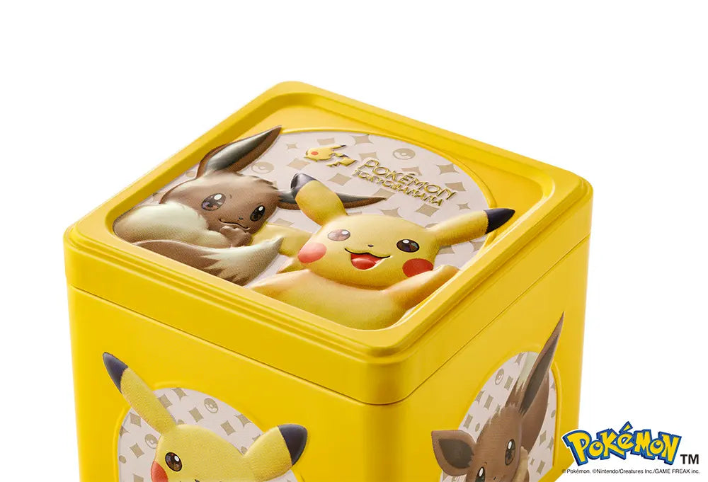 Special Tin (Pikachu & Eevee): Pokémon Tokyo Banana Cookie Sandwiches with Overflowing Chocolate【TOKYO BANANA】
