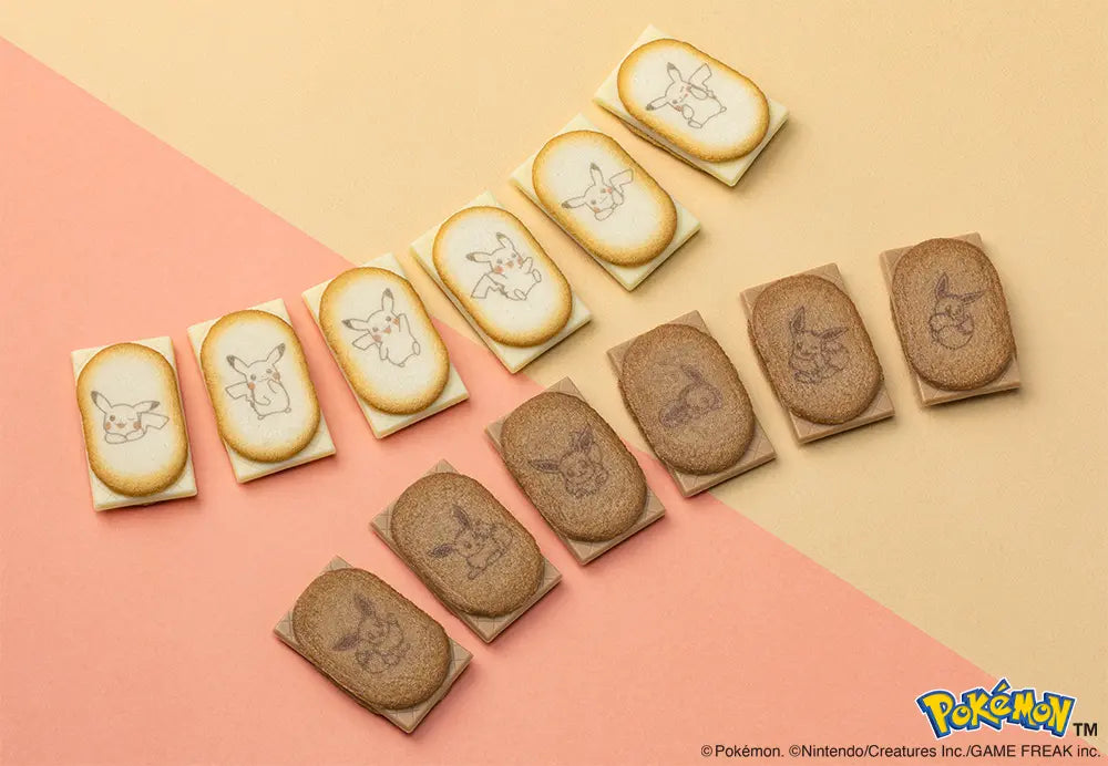 Special Tin (Pikachu & Eevee): Pokémon Tokyo Banana Cookie Sandwiches with Overflowing Chocolate【TOKYO BANANA】